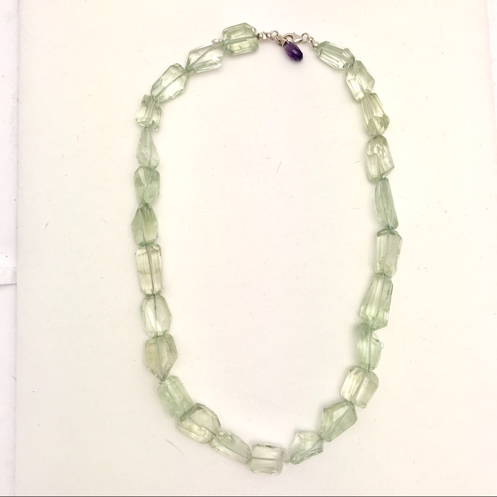 Light Green Amethyst Necklace